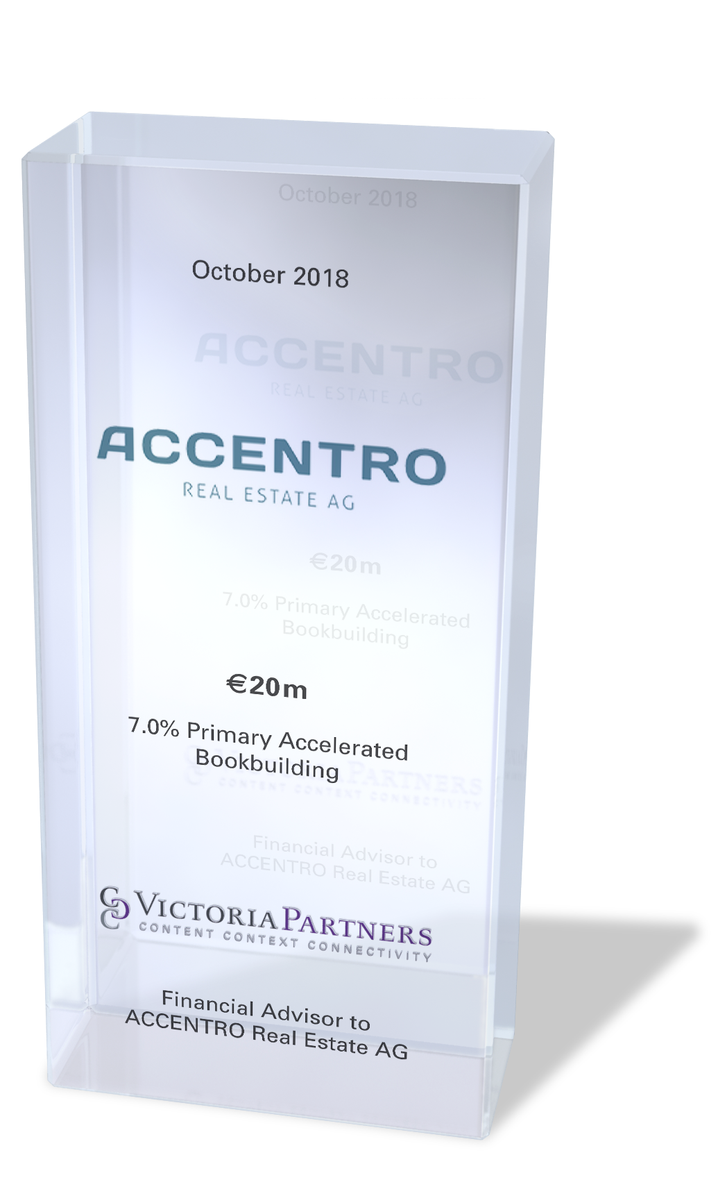 VICTORIAPARTNERS - Financial Advisor to ACCENTRO Real Estate AG - October 2018