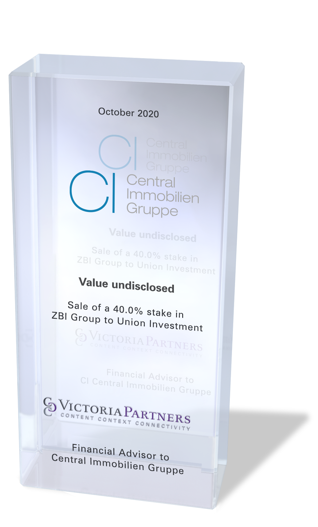 VICTORIAPARTNERS - Financial Advisor to Central Immobilien Gruppe - October 2020