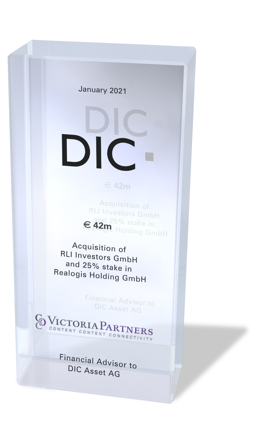 VICTORIAPARTNERS - Financial Advisor to DIC Asset AG - January 2021
