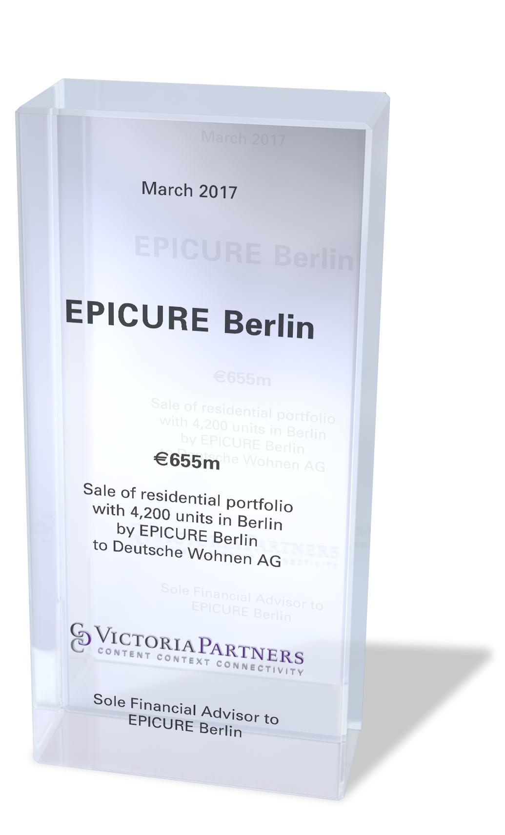 VICTORIAPARTNERS - Sole Financial Advisor to Epicure Berlin - March 2017