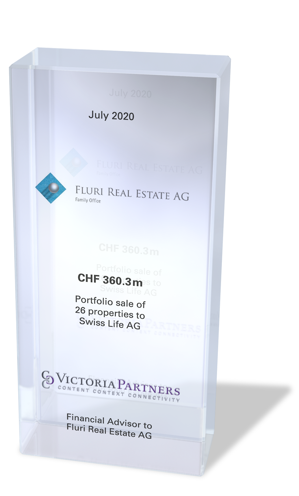 VICTORIAPARTNERS - Financial Advisor to Fluri Real Estate AG - July 2020