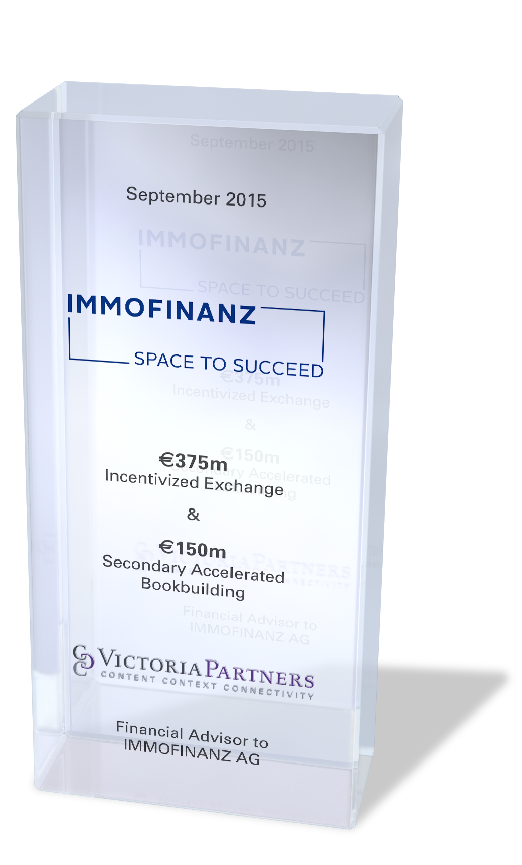 VICTORIAPARTNERS - Financial Advisor to IMMOFINANZ AG - September 2015