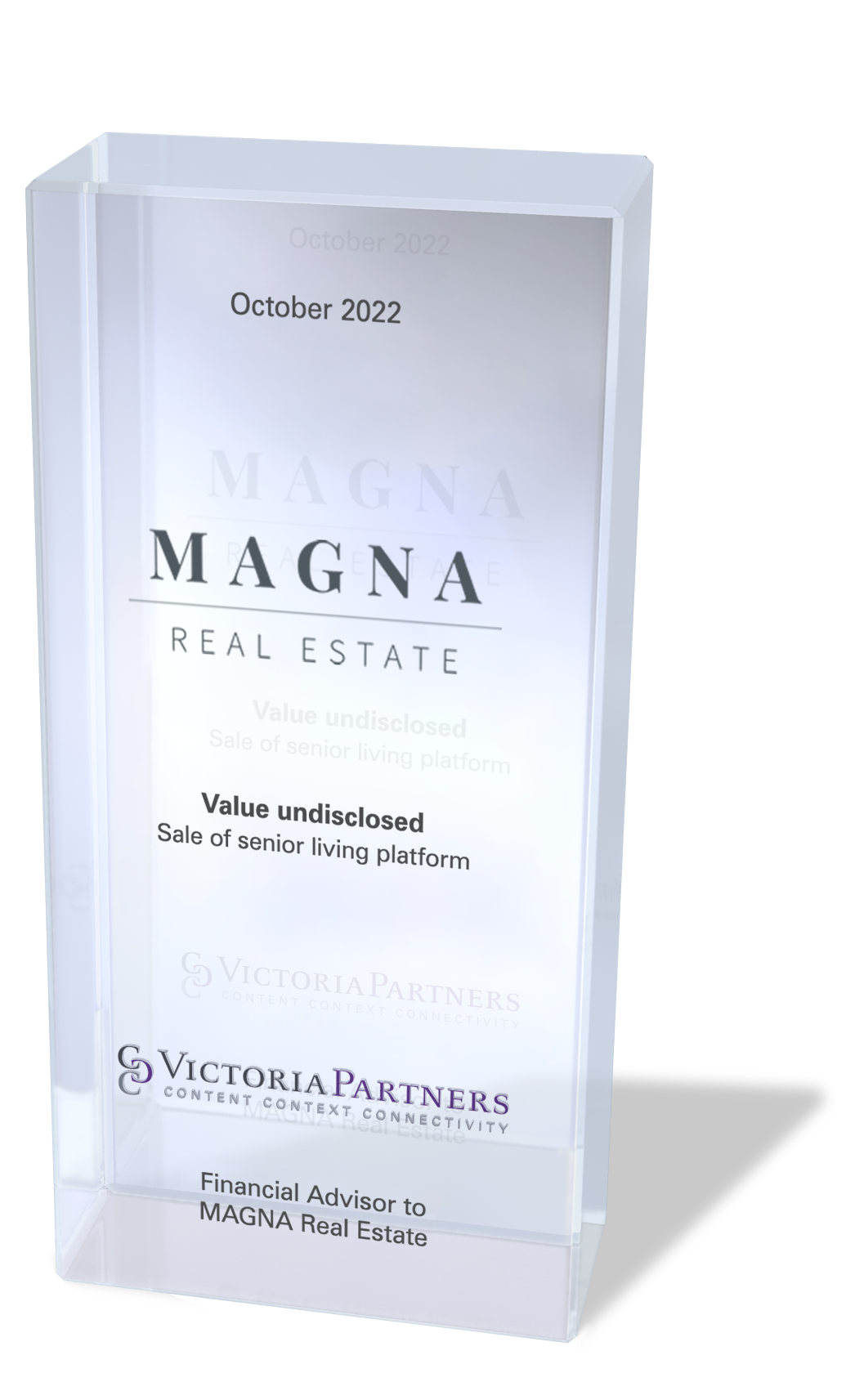 VICTORIAPARTNERS - Financial Advisor to MAGNA Real Estate - October 2022