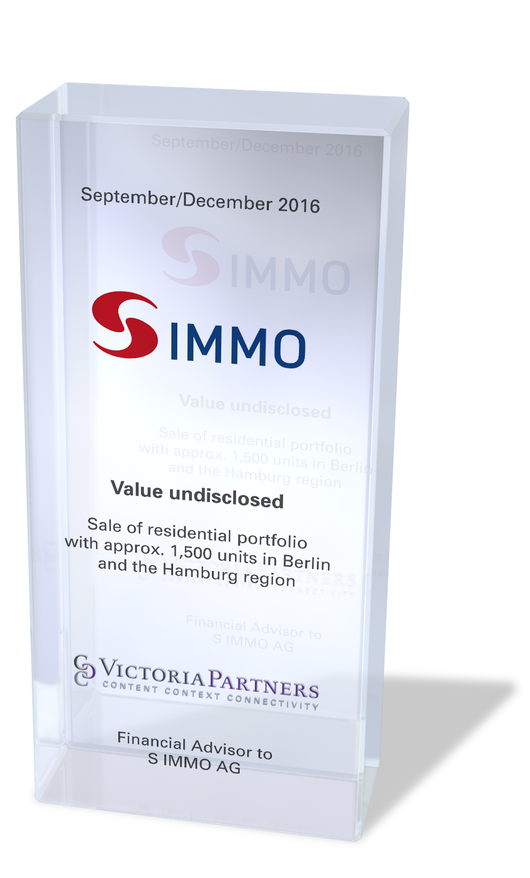 VICTORIAPARTNERS - Financial Advisor to S IMMO AG - 2016