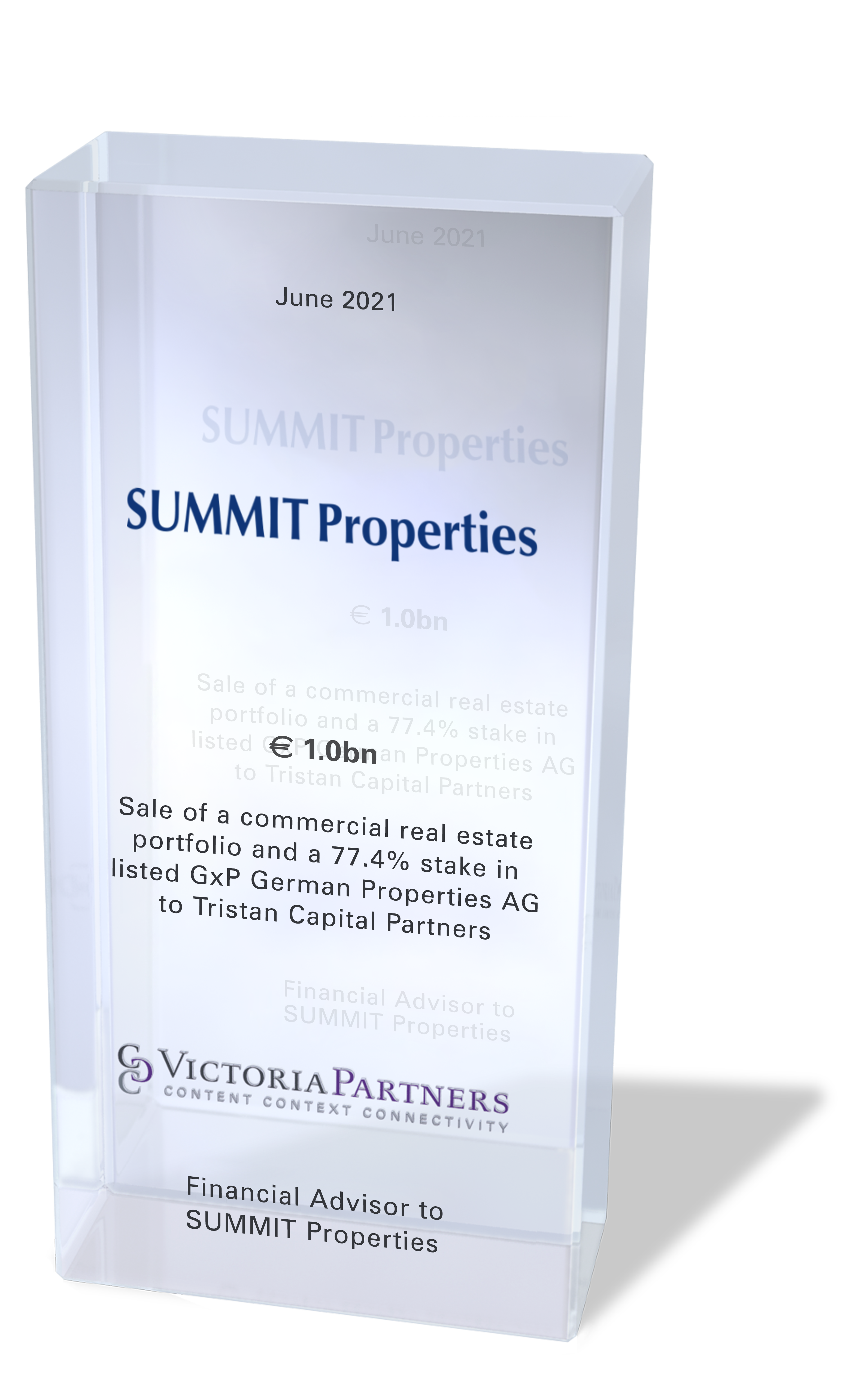 VICTORIAPARTNERS - Financial Advisor to SUMMIT Properties - June 2021