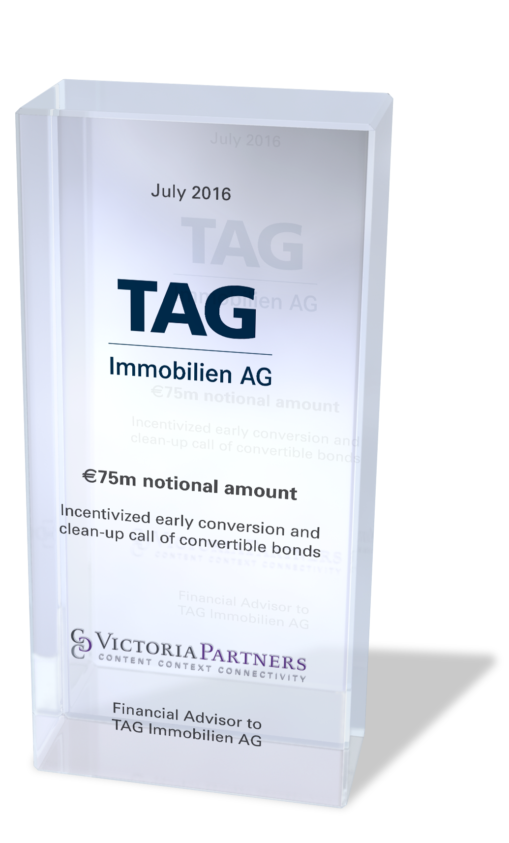 VICTORIAPARTNERS - Financial Advisor to TAG Immobilien AG - July 2016