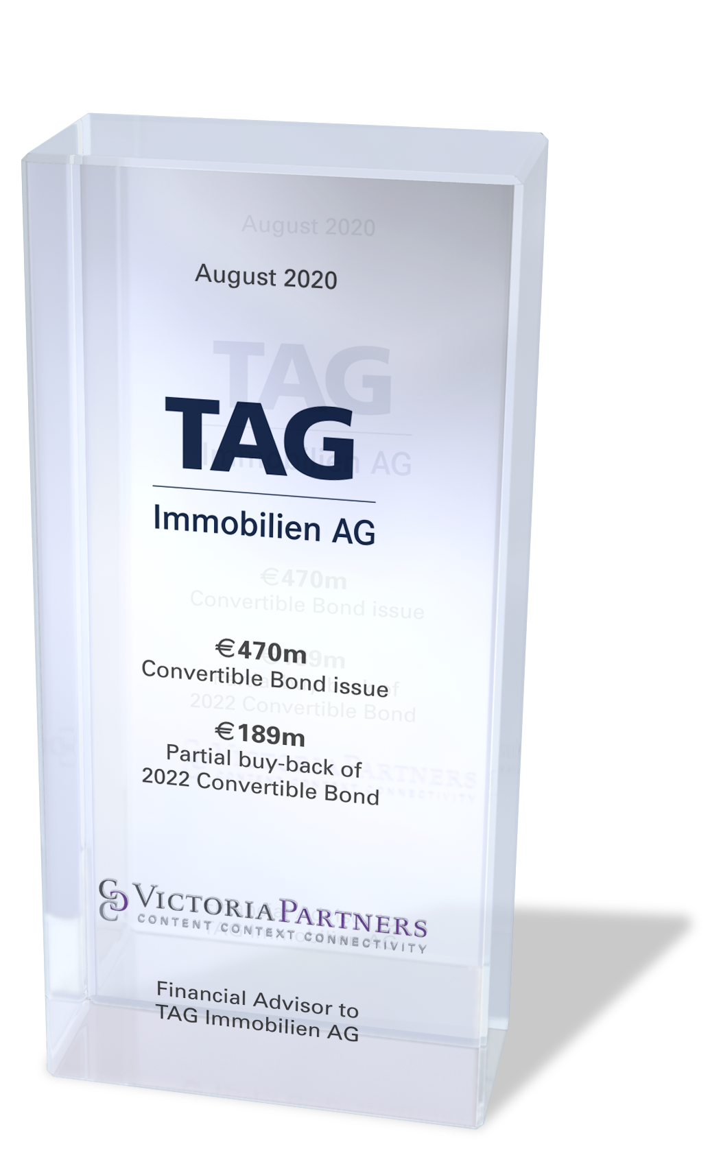 VICTORIAPARTNERS - Financial Advisor to TAG Immobilien AG - August 2020
