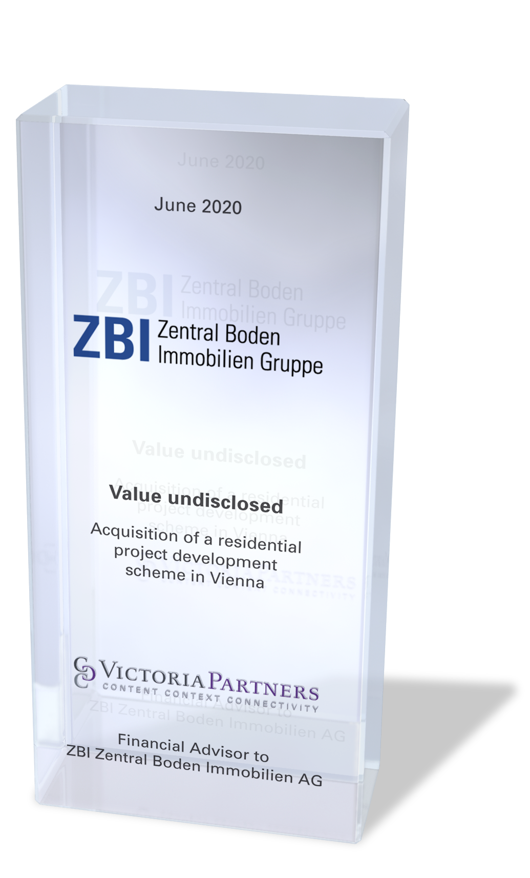 VICTORIAPARTNERS - Financial Advisor to ZBI Zentral Boden Immobilien AG - June 2020